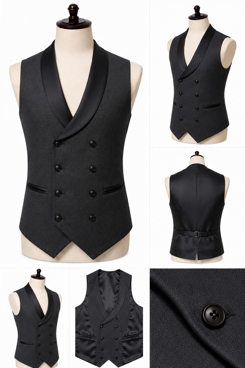 Men's Formal Double Breasted Vest